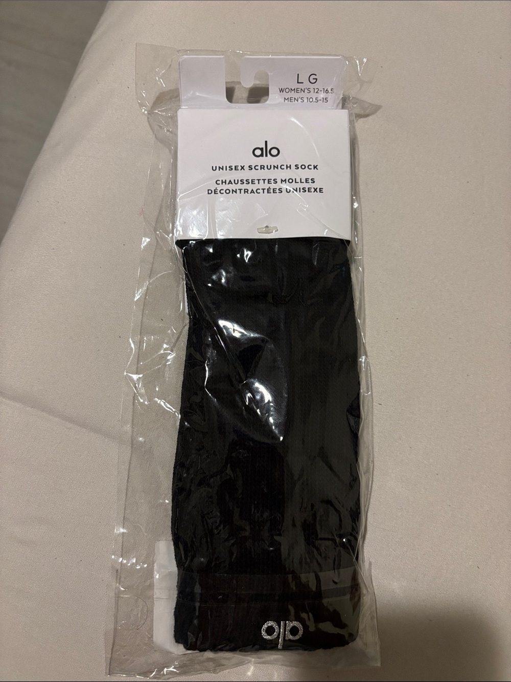 ALO Yoga Black Unisex Scrunch Socks